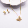 Gold White Butterfly Set