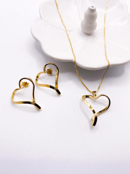 Gold Open Heart Set