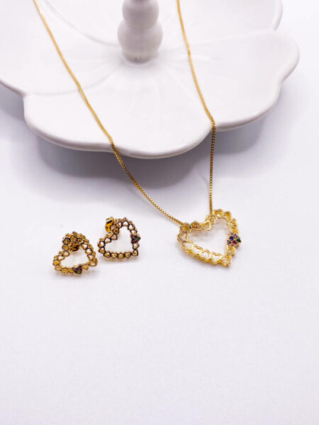 Gold Heart in Heart Set