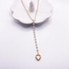 Gold Drops and Heart Necklace