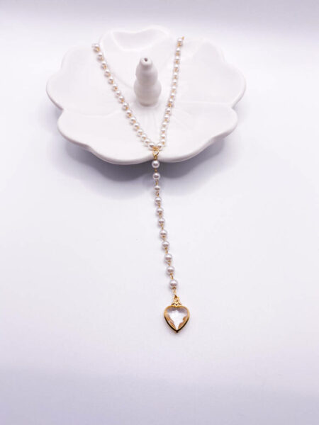 Gold Drops and Heart Necklace