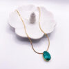 Gold Gr Stone Necklace