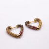 Gold Colorful Heart Earrings