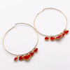 Gold Five Hearts Earrings