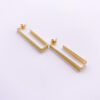 Gold Rectangle Earrings