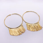 Gold Big Circle Earrings