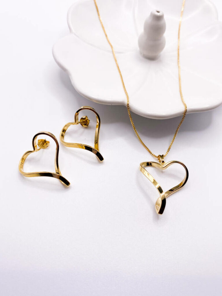 Gold Open Heart Set – Elassim