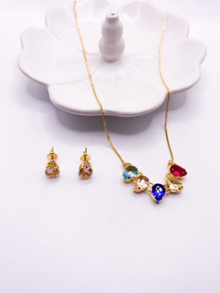 Gold Colorful Drops Set