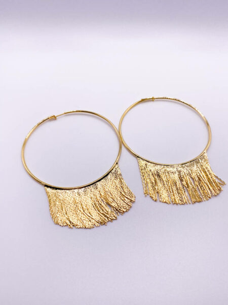 Gold Big Circle Earrings